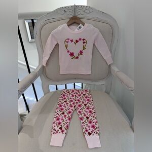 🤍 12~18 Mth Floral Baby Pajamas 100% Cotton NWT